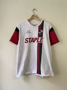 Staple Pigeon world racing logo art skate white red tee shirt - Large - Picture 1 of 4