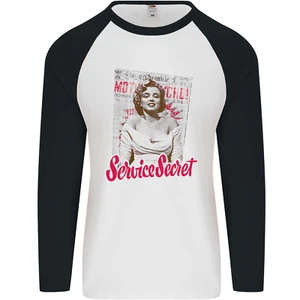 Service Secret Fashion Mens L/S Baseball T-Shirt - Picture 1 of 29