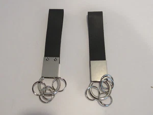 LOTE DE 2 Llavero con bucle de cinturón/recorte cromado -4 anillos pequeños para sostener llaves-LLAVERO - Imagen 1 de 1