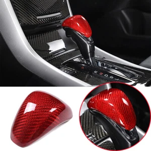 Red Carbon Fiber Gear Shift Knob Cover Trim For Honda Accord 9th 9.5th 2014-2018 - Picture 1 of 9