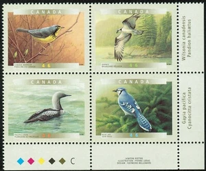 Canada sc#1842a Birds of Canada - 5a, LR Imprint Block, Mint-NH - Bild 1 von 2