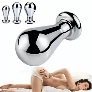Bulb Plug Gewichte BIG Anal Butt Stopper Edelstahl Metall Jeweled Toys - Picture 1 of 18
