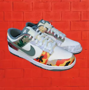 2021 NIKE DUNK LOW SE SHOES DH0957-100 MENS US SIZE 13 SAIL MULTI CAMO RARE NEW - Bild 1 von 17