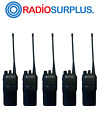 5 X Motorola Ht750 Uhf 16 Channel Radio Aah25rdc9aa3an & Pmae4016 Antenna
