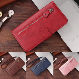 Case for Honor 200 X8B 90GT X60i Retro Zip PU Leather Wallet Case Phone Cover - Picture 1 of 17