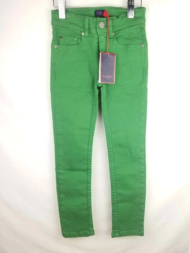 Calça Paul Smith Junior Kids verde folha ajuste dreno tamanho 6 - Imagem 1 de 4