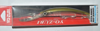 Yo Zuri Crystal Minnow Deep Diver Floatin 4 3/8" 9/16oz r1135-haj Bronce Foto 1 de 3