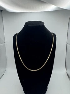 Collar Estilo Valentino Oro 14k Sólido / 24" Largo / 3,01 Gramos Peso - Imagen 1 de 10