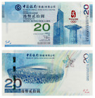 Hong Kong CHINA 20 dollars Olympic Commemorative BANKNOTE CURRENCY 2008 UNC 