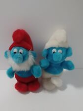 1981 Wallace Berrie & Co. Peyo 7” Smurf Plush Stuffed Toy Vintage Lot