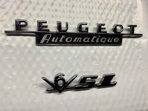 Oldtimer Factory Original Peugeot Automatique & V6 SL Chrom Blende Emblem - Bild 1 von 10