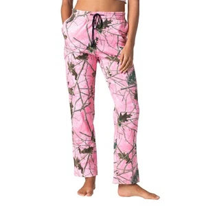 Womens Open Bottom Cotton Blend Cozy Sweatpants W/ 3 Pockets Yoga Lounge Hunting - Picture 1 of 9