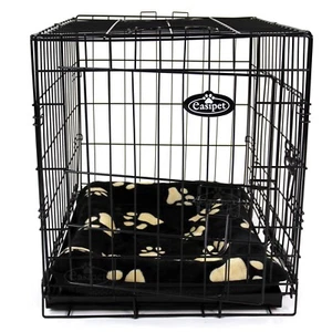 Dog Cage with Bed Metal Crate Puppy Pet Cat Carrier Training XS S M L XL XXL - Picture 1 of 117