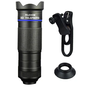 36X Phone Camera Lens Telephoto 4in1 Telecope Zoom Fisheye Wide Angel Lens - Zdjęcie 1 z 15