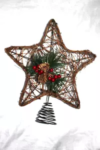 Rustic twig tree topper folk star cabin camp primitive - Picture 1 of 5