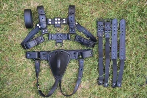 Men’s Bold Leather Harness Set Jockstrap Set Includes Jockstrap Side Straps - Picture 1 of 6