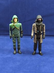 Funko Reaction ARROW & DARK ARCHER Loose Figure Lot CW TV Malcolm Merlyn/Super7