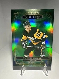 2022-23 Upper Deck Stature Jake Guentzel #87 Green #/99 PENGUINS - Picture 1 of 13