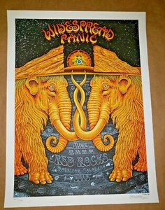 EMEK 2013 Widespread Panic Red Rocks Serigraph Print Signed Numbered Poster  - Picture 1 of 8