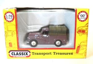 Classix By Pocketbond 1:76 OO Gauge 1950s Morris Minor Pickup Rose Taupe & Cover - Picture 1 of 5