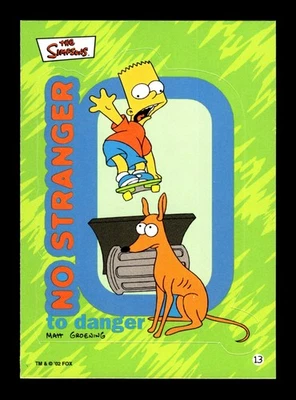 6-0-1-NS PWE . simpsons . 2002 topps . bart sticker . #13 - Image 1 of 2