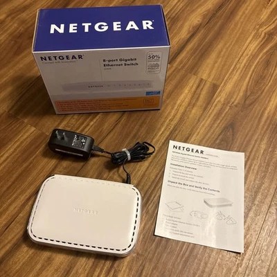 Netgear GS608 8 Port Gigabit Ethernet Switch  - Image 1 of 4