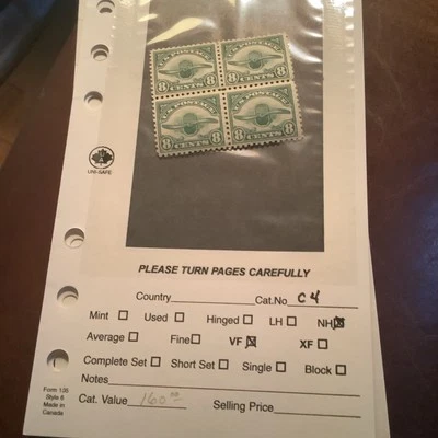 US Scott C4 airmail Block Of 4. MNH VF - Image 1 of 3