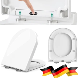 Sedile WC con abbassamento automatico copri WC copriwater copriwater copriwater D - Foto 1 di 11