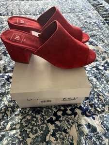 Gap Neu mit Etikett rote Wildleder-Pantoletten Pantoletten mit Absatz ~ 9,5 - Bild 1 von 12