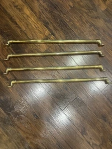 "Juego de 4 toalleros de latón pesado 31"" vintage" - Imagen 1 de 14