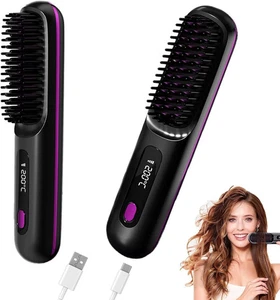 Go Brush Pro Akku Haarglätter Bürste - Tragbare Haarglättungsbürste - Bild 1 von 9