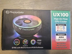 Thermaltake UX100 5V Motherboard Sync High Airflow Hydraulic Bearing CPU Cooler - Picture 1 of 3