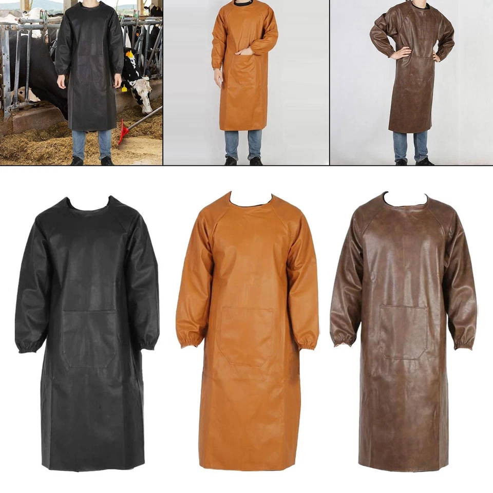 Welding Apron Versatile Withstand Sparks PU Leather Work Shop Apron for - Image 1 of 1