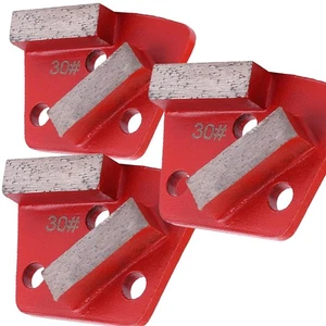 3PCS 30 Grit Trapezoid Diamond Grinding Disc, 2 Teeth Floor Grinding Pad Conc... - Foto 1 di 9