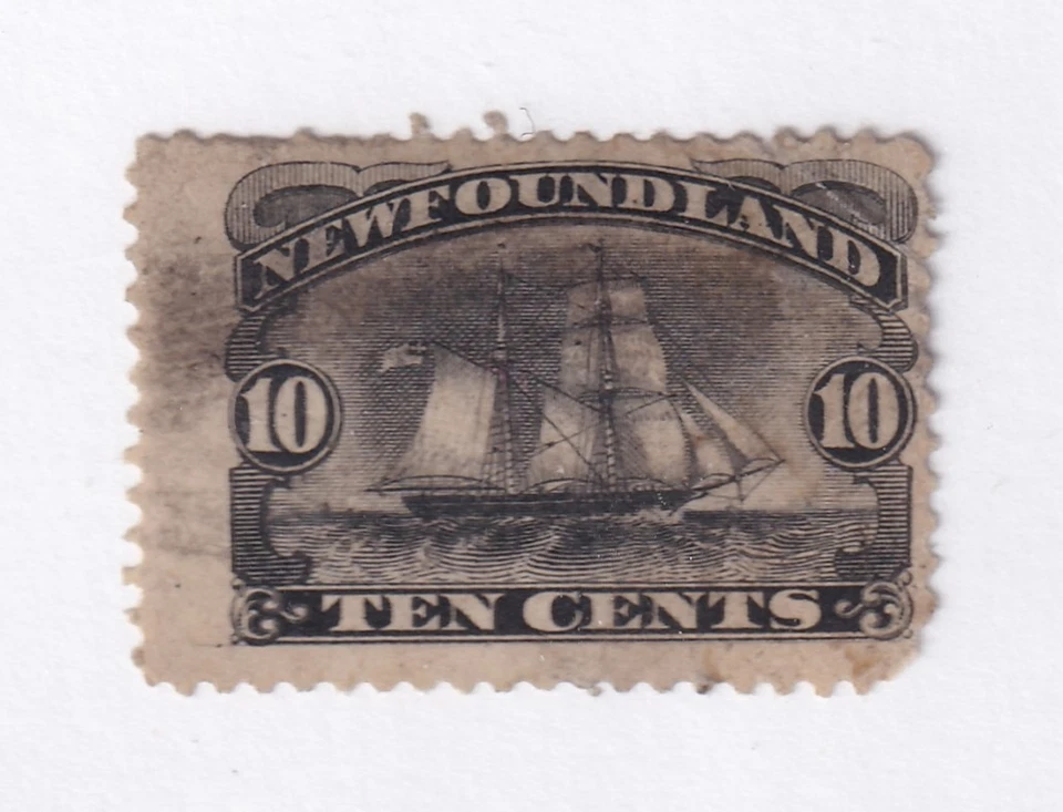 MATT'S STAMPS SCOTT NEWFOUNDLAND #59 SCHOONER ISSUE OF 1887-96, USED CV$67.50 - Image 1 of 3