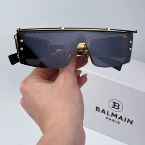 Balmain Damen Sonnenbrille gold schwarz grau Schild WONDER BOY-III BPS-127A-145 NEU - Bild 1 von 14