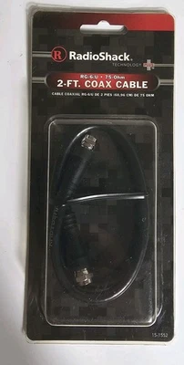 2ft Radio Shack Coax Cable RG-6/U. 75-Ohm - Image 1 of 2