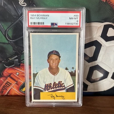 1954 Bowman Baseball #83 Ray Murray PSA 8 New Case Mint Corners - Image 1 of 2