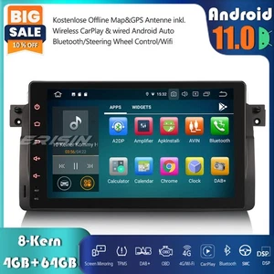 9 Zoll DAB+Android 12 Autoradio GPS Navi CarPlay BMW 3er E46 M3 Rover 75 MG ZT - Bild 1 von 19