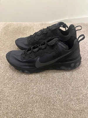 Nike React Element 55 “Black/Dark Grey” BQ6166-008 – UK 10 – Brand New - Image 1 of 4