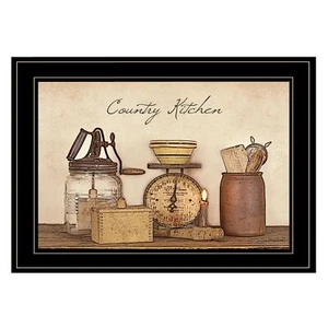 Arte de pared de cocina con estampado enmarcado negro Country Kitchen 10 - Imagen 1 de 1