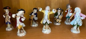 7 Porzellanfiguren Sitzendorf Affenkapelle Sammelstücke Porzellan Figuren Affen - Bild 1 von 12