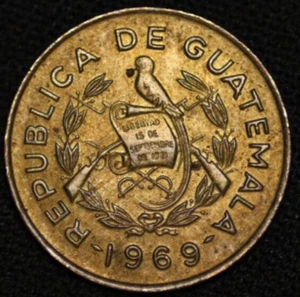 GUATEMALA ~ 1969 ~ 1 Centavo ~ AU++ ~ Quality World Coin ☘️ V - #489 ☘️ - Picture 1 of 2
