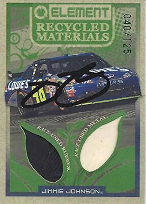 AUTOGRAPHED Jimmie Johnson 2010 Wheels Element Racing RECYCLED MATERIALS (Race-U - Image 1 of 2