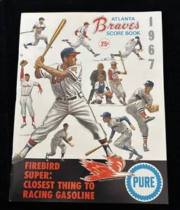 1967 Cincinnati Reds Program John Bench 1° HR/3 RBI/Hank Aaron HR #38 LL⚾️ - Foto 1 di 18