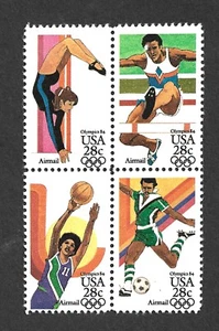 US STAMPS C101-104 Air Mail 28c Olympic Block Mint NH OG FREE SHIPPING! - Picture 1 of 1