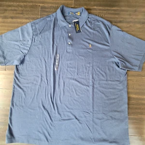 Polo Ralph Lauren Herren meliert blau weich Poloshirts Big & Tall 4XLT - Bild 1 von 12