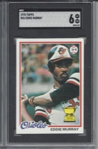 Tarjeta de béisbol 1978 Topps #36 Eddie Murray Baltimore Orioles SGC 6 inv#AR novato - Imagen 1 de 2
