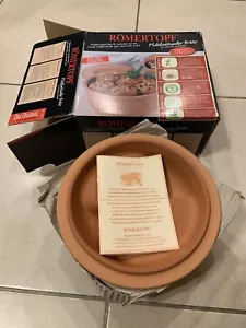 Römertopf Medium Glazed Round Pot Terracotta Romertopf Natural Clay Dutch Oven - Picture 1 of 8