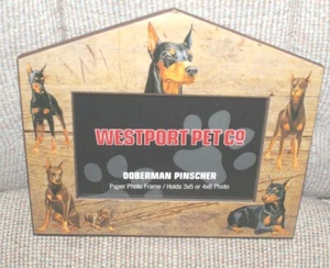 Marco de fotos para perros Doberman Pinscher nuevo envío rápido pintado por Frank Bolle  - Imagen 1 de 2